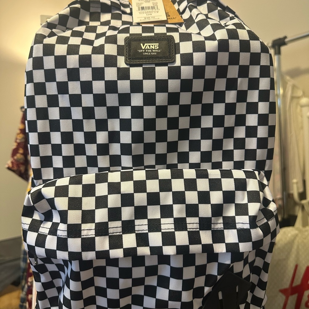 NEW Vans Monochrome Check Backpack